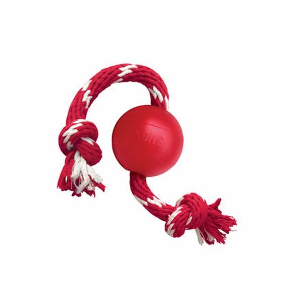 Kong Ball with Rope Dog Toy