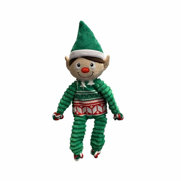 KONG Floppy Knots Holiday Christmas Elf