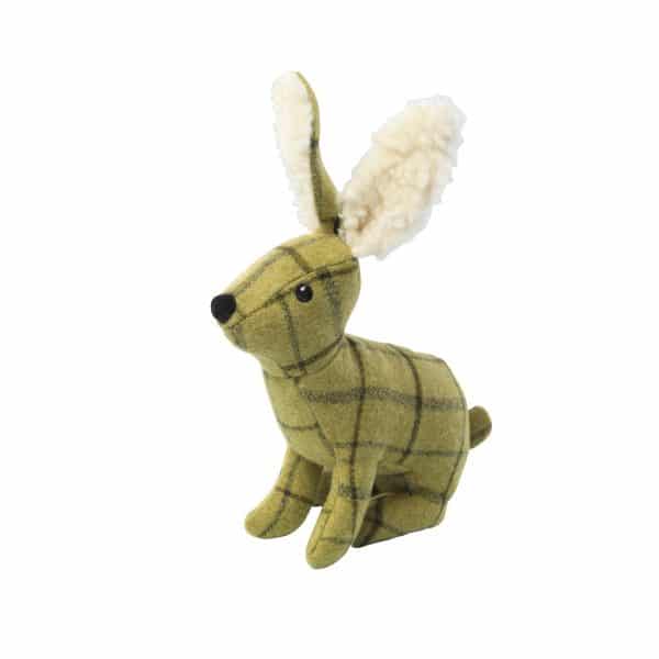 House of Paws Tweed Plush Hare Dog Toy