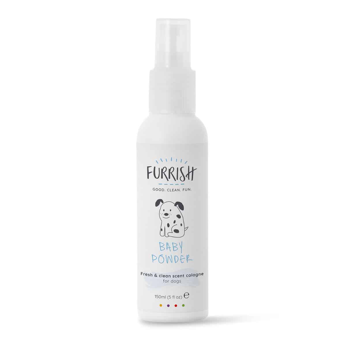 Baby powder hotsell dog spray