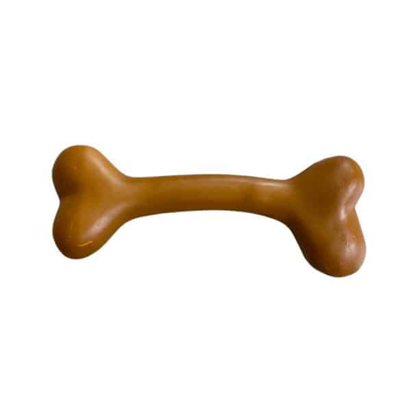 Rubber Bone Dog Toy - Peanut Butter