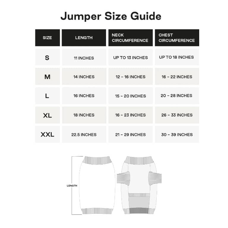 Maxbone Jumper Size Guide