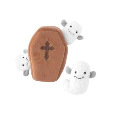 Halloween Burrow - Coffin with Ghosts Dog Toy