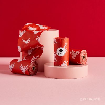 Adios Christmas Poo Bags - Single Roll - Pet Hamper