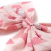 Valentine's Sailor Dog Bow - Pink Hearts - Close Up