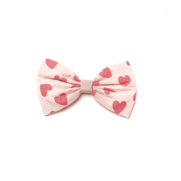 Valentine's Dog Bow Tie - Pink Hearts