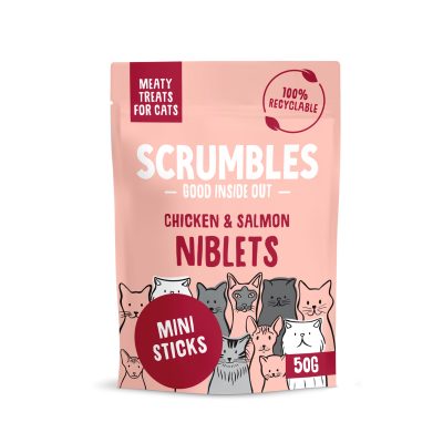 Scrumbles Chicken and salmon niblets for cats