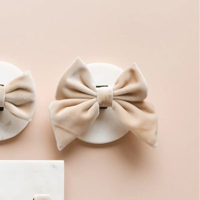 cocopup luxe velvet sailor bow tie champagne