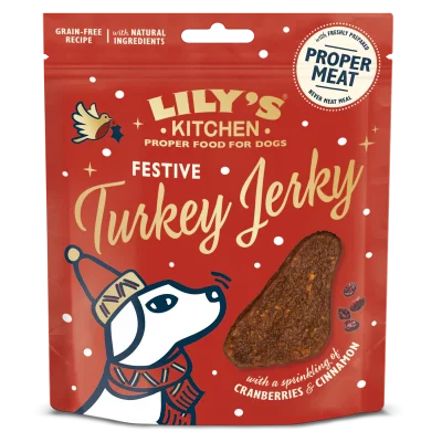 Lily's Kitchen Festive Turkey Jerky Dog Treats