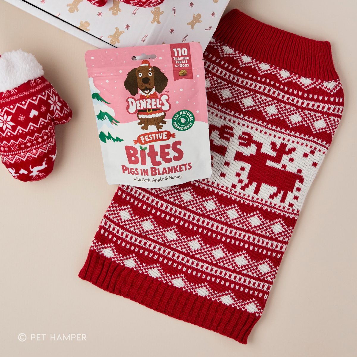 House Of Paws Reindeer Fairisle Polo Jumper - Image 2
