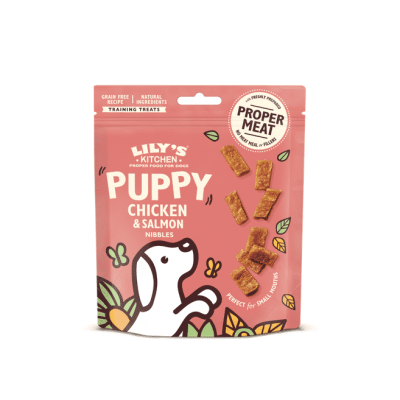 Lily's Kitchen Chicken and Salmon Nibbles Puppy Treats
