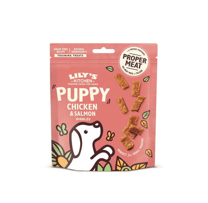 Lily's Kitchen Chicken and Salmon Nibbles Puppy Treats