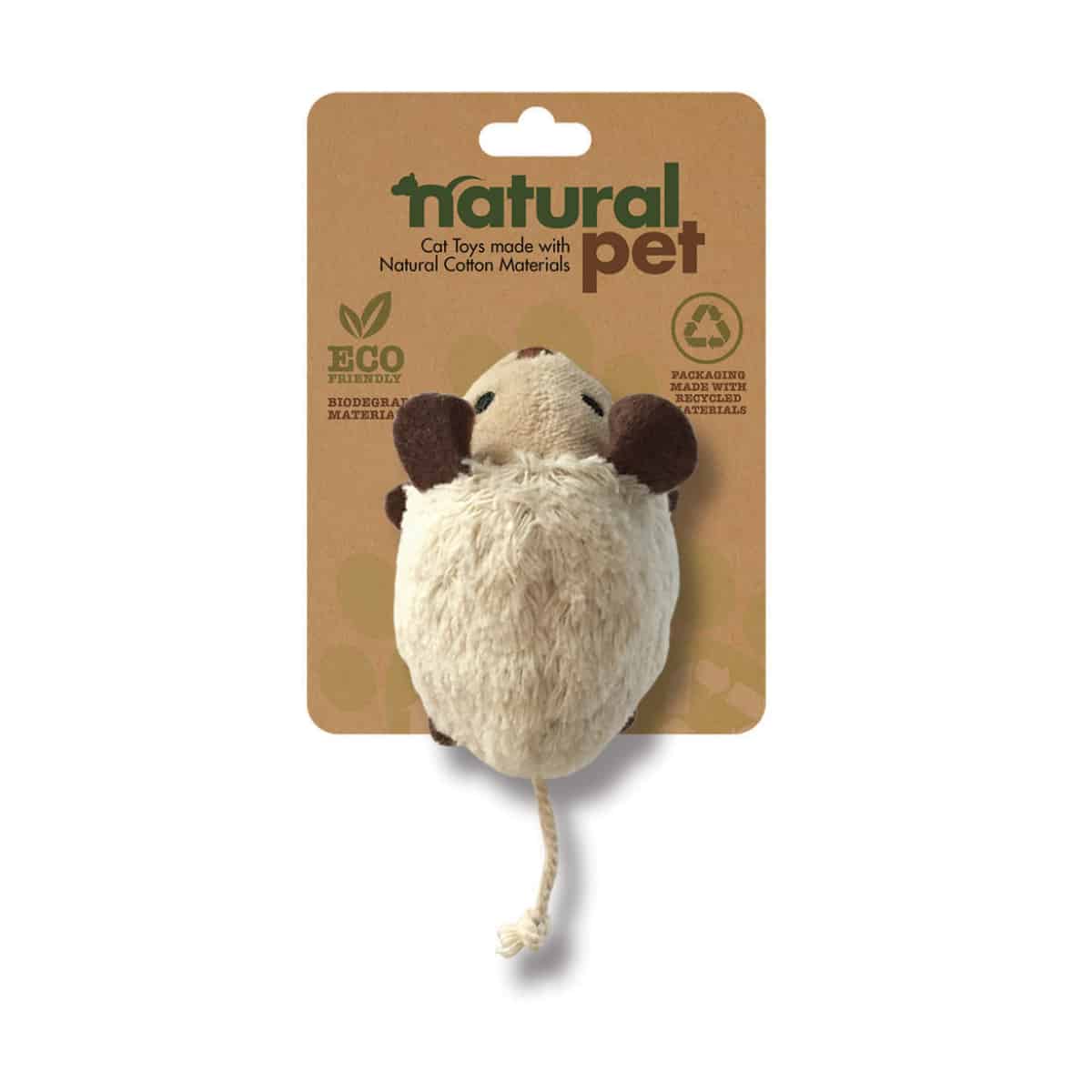 Natural Pet Wooly Mouse Cat Toy