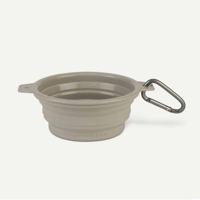 maxbone Rubber Travel Bowl: light grey