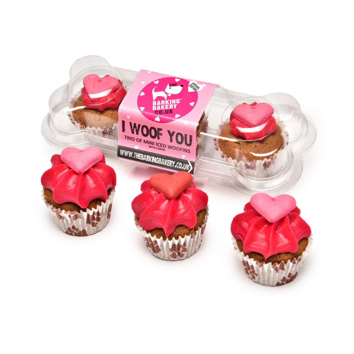 Barking Bakery 'I Woof You' Mini Iced Trios