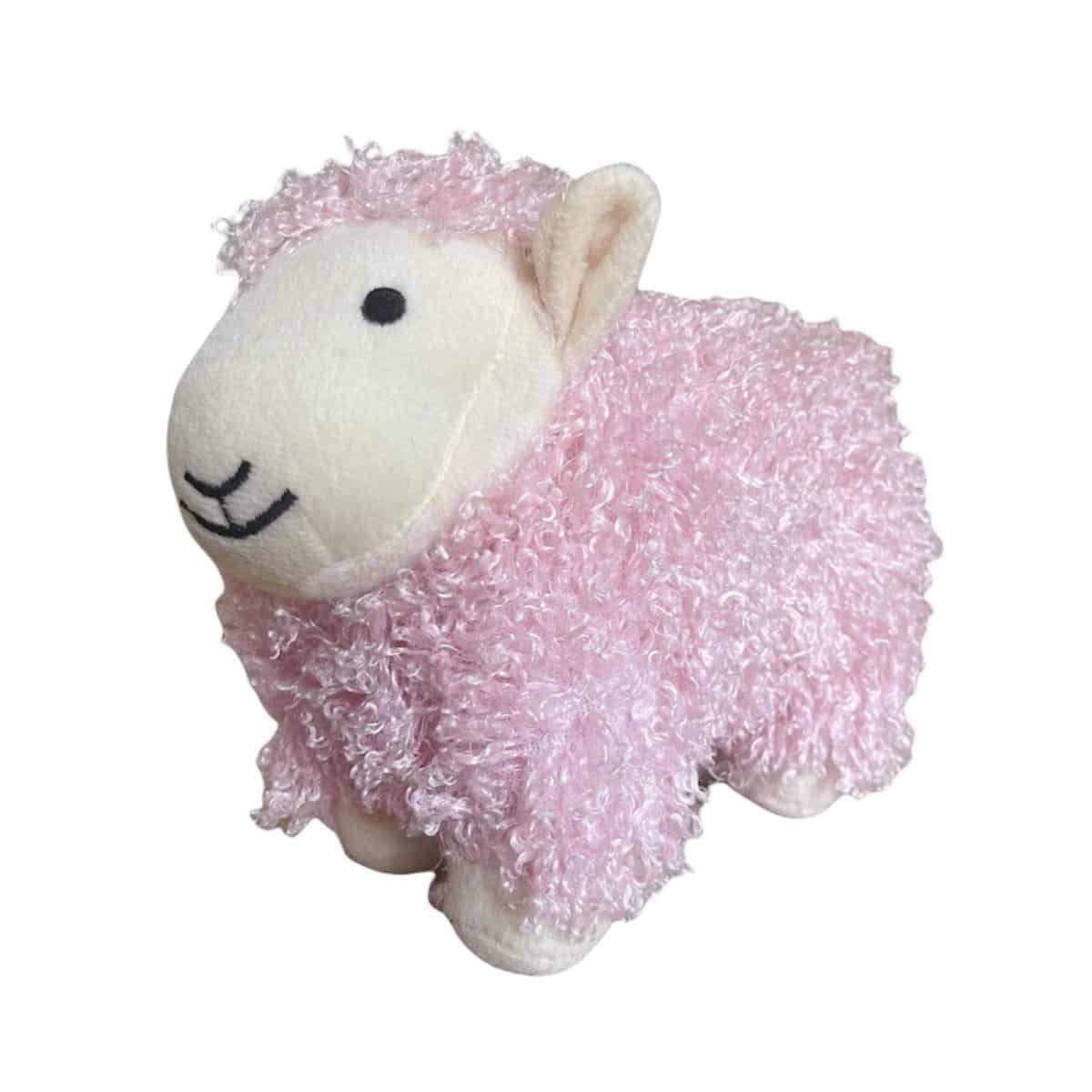 Curly Pet Lamb Dog Toy - Pink