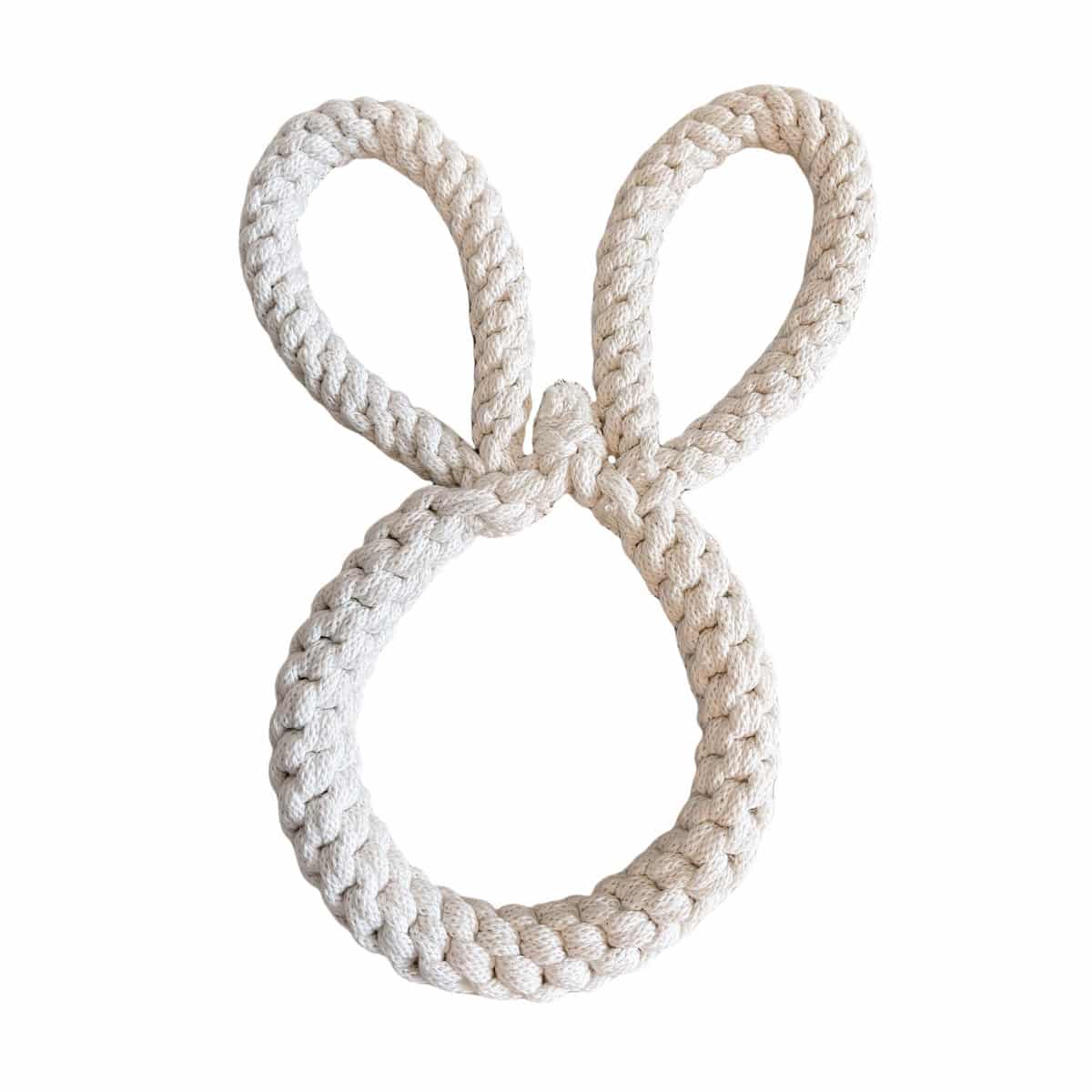 Rope Bunny Dog Toy - Natural