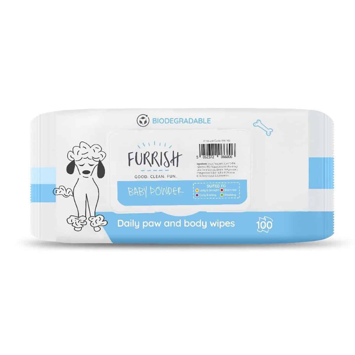 Furrish Baby Powder Dog Wipes