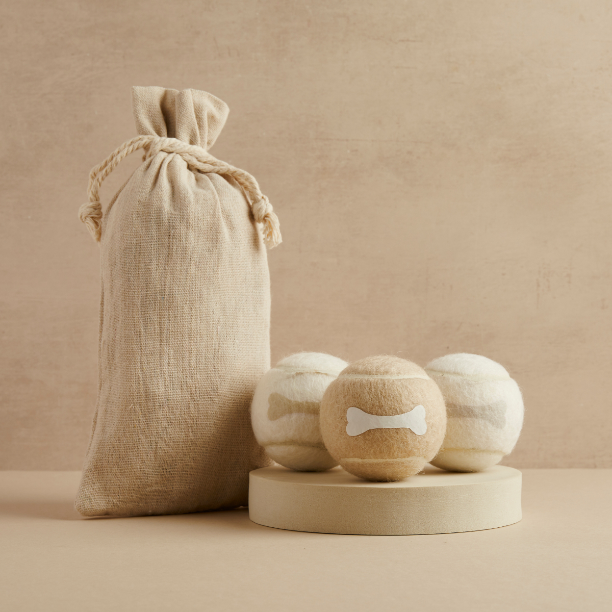 Pet Hamper Tennis Balls - 3 Pack - Neutrals