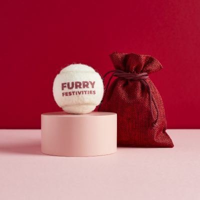 Pet Hamper Christmas Tennis Ball - Furry Festivites
