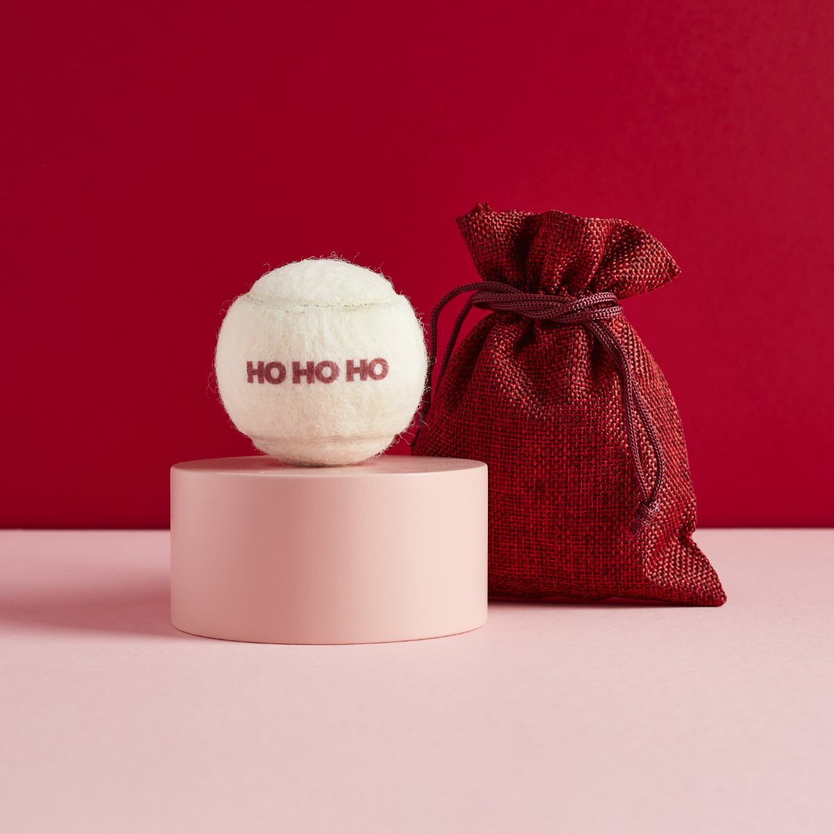 Pet Hamper Christmas Tennis Ball - Hohoho