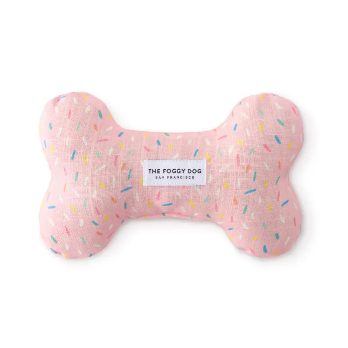 The Foggy Doggy Pink Sprinkles Squeaky Dog Toy
