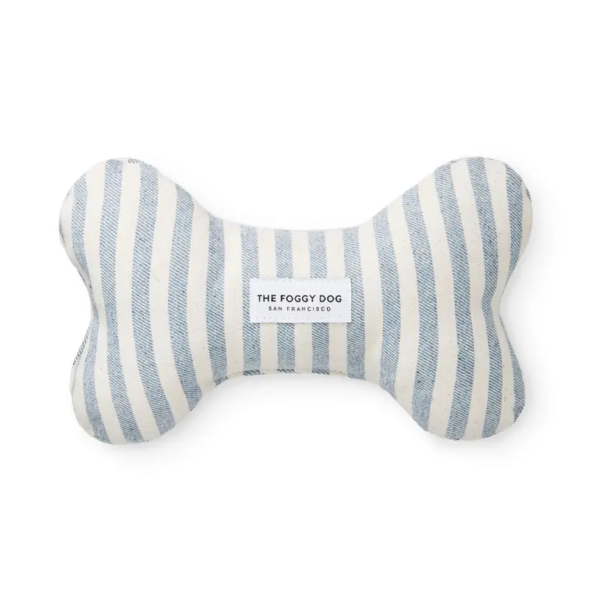 The Foggy Doggy Denim Stripe Squeaky Dog Toy