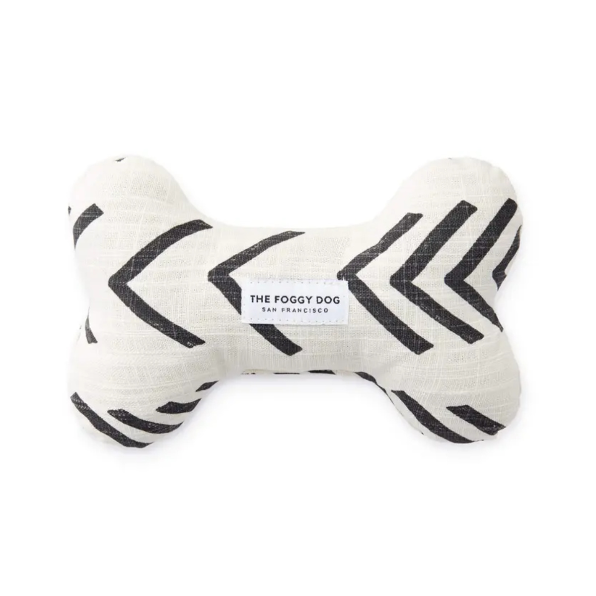 The Foggy Dog Modern Mud Cloth Natural Squeaky Dog Toy