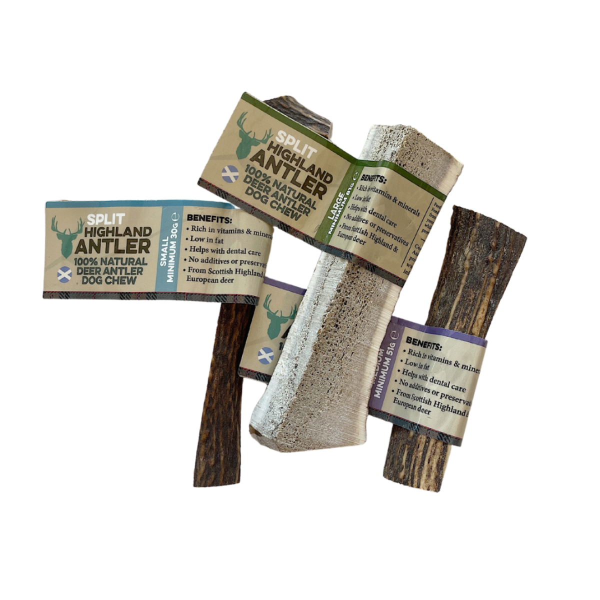 Antos Natural Split Antler Dog Chew