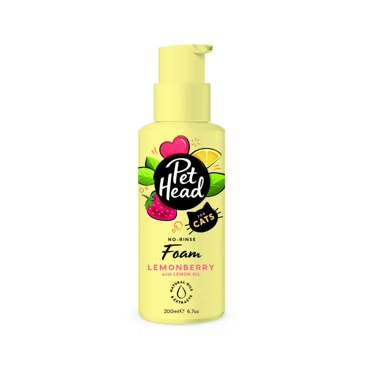 Pet Head Cat No-Rinse Foam with Lemonberry