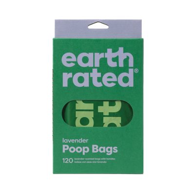Earth Rated Lavender Poop Bags - 120 Bags (Tie Handles)