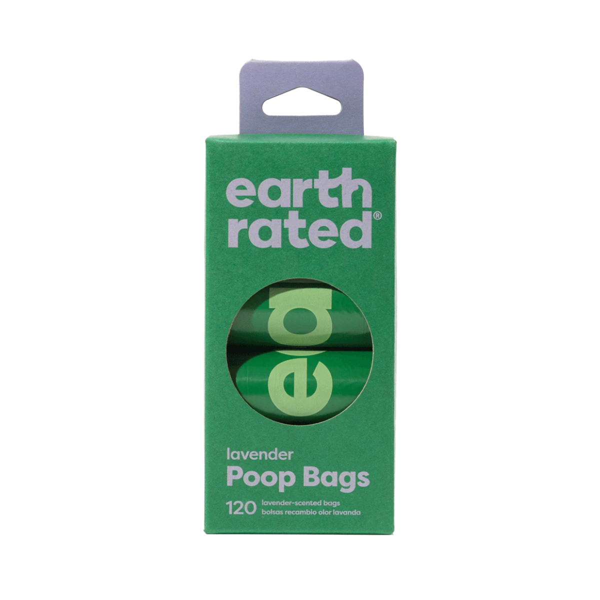 Earth Rated Lavender Poop Bags - 120 Bags (Rolls)