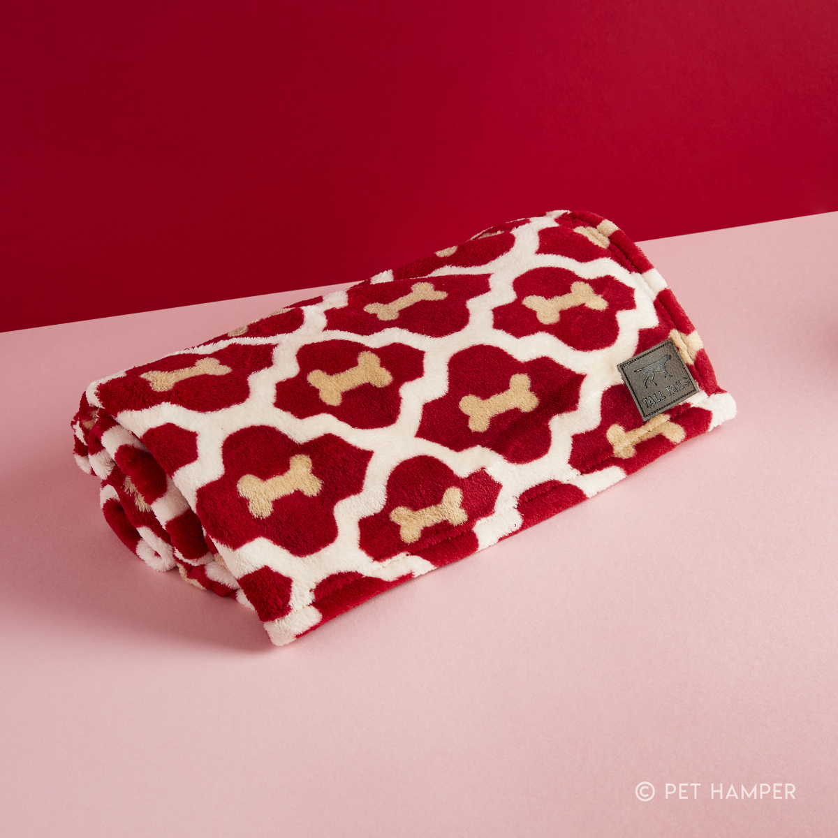 Tall Tails Fleece Pet Blanket - Burgundy