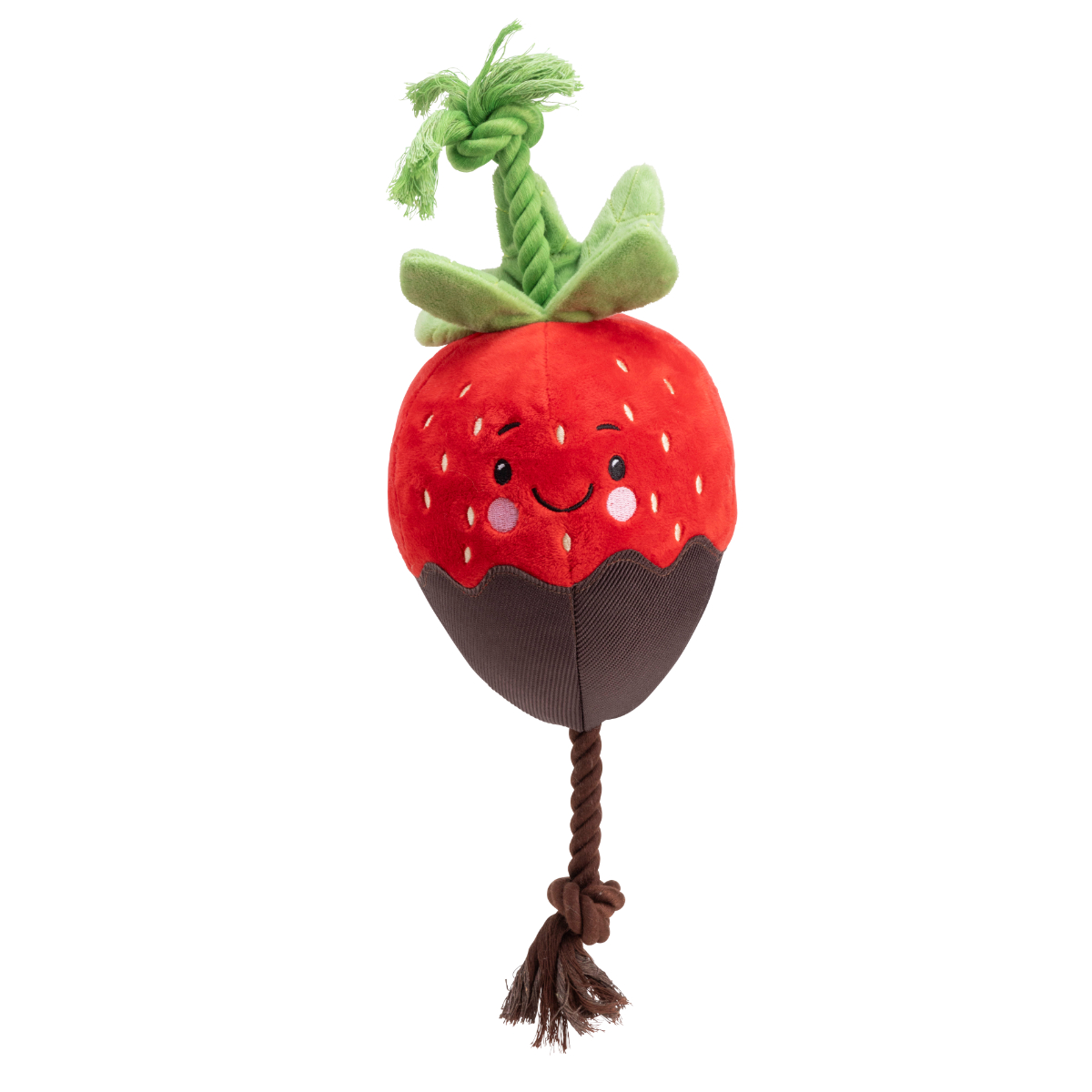 Chocolate Dipped Strawberry Valentine's Dog Toy