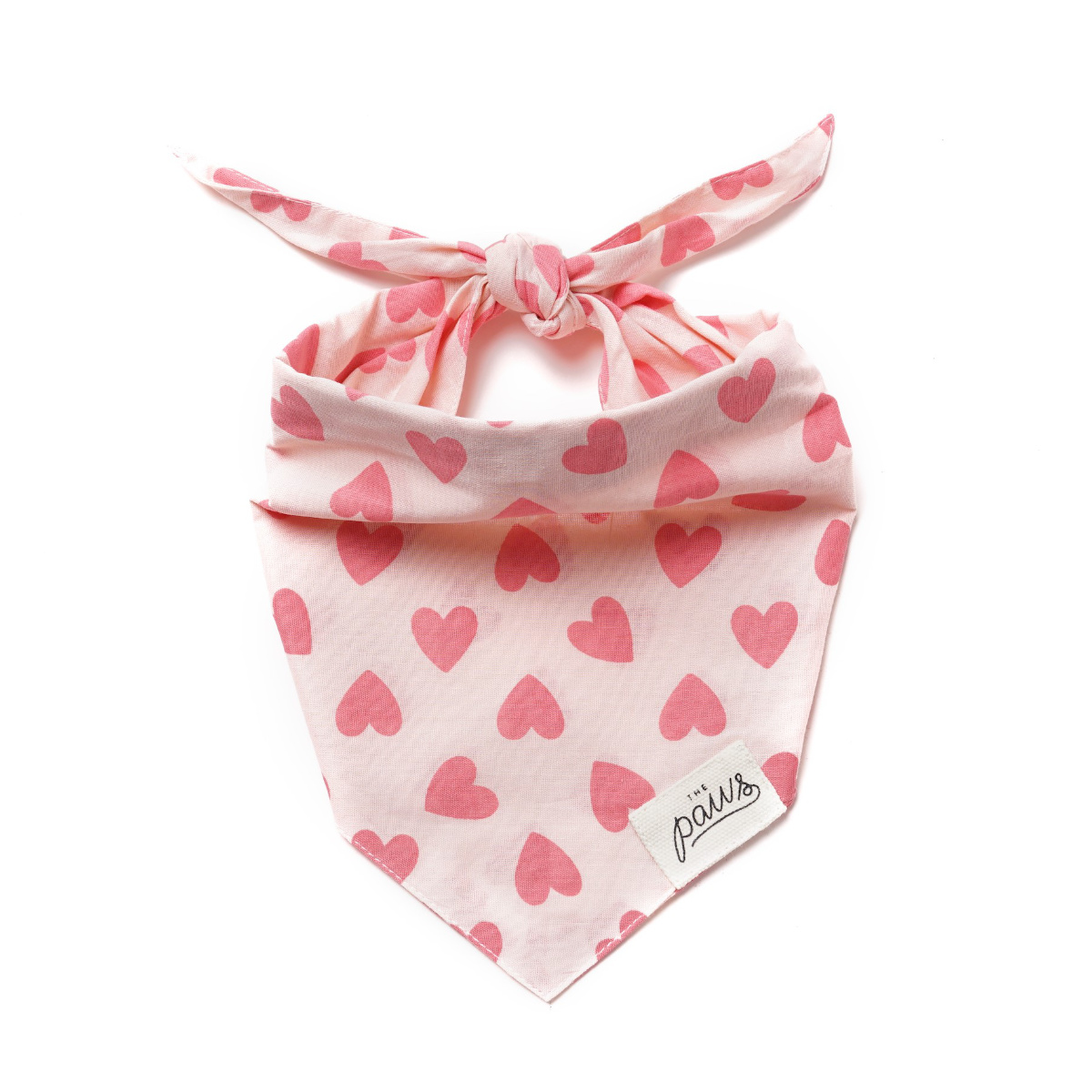 Pale Pink Hearts Dog Bandana