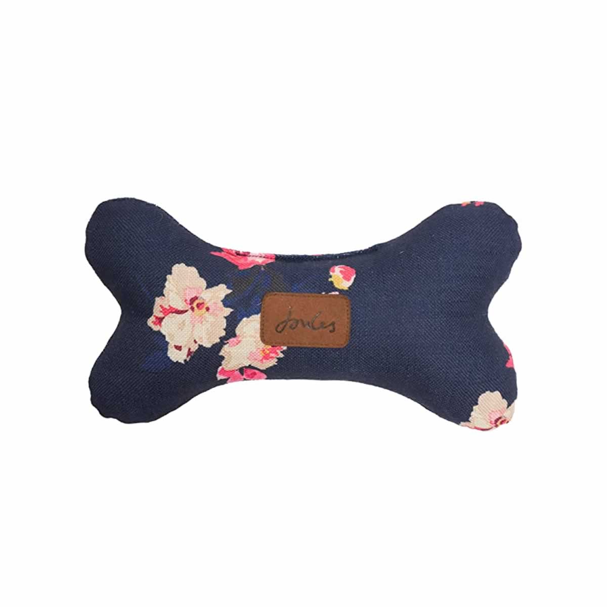 Joules Plush Dog Bone Toy - Navy Floral