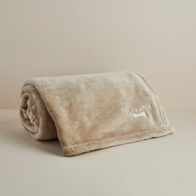 Pet Hamper Beige Plush Blanket