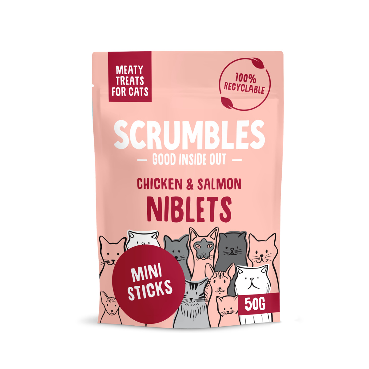 Scrumbles Cat Niblets - Chicken & Salmon