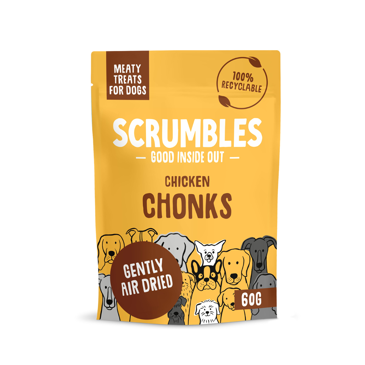 Scrumbles Chicken Chonks: Meaty Dog Treats