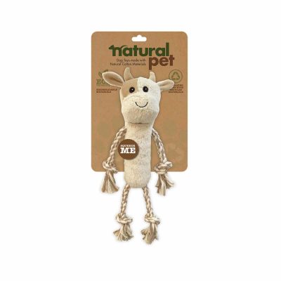 Natural Pet Cow Dog Toy