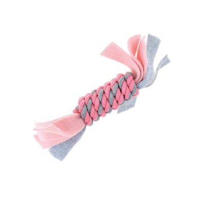 Little Rascals Fleecy Rope Coil Tugger Pink