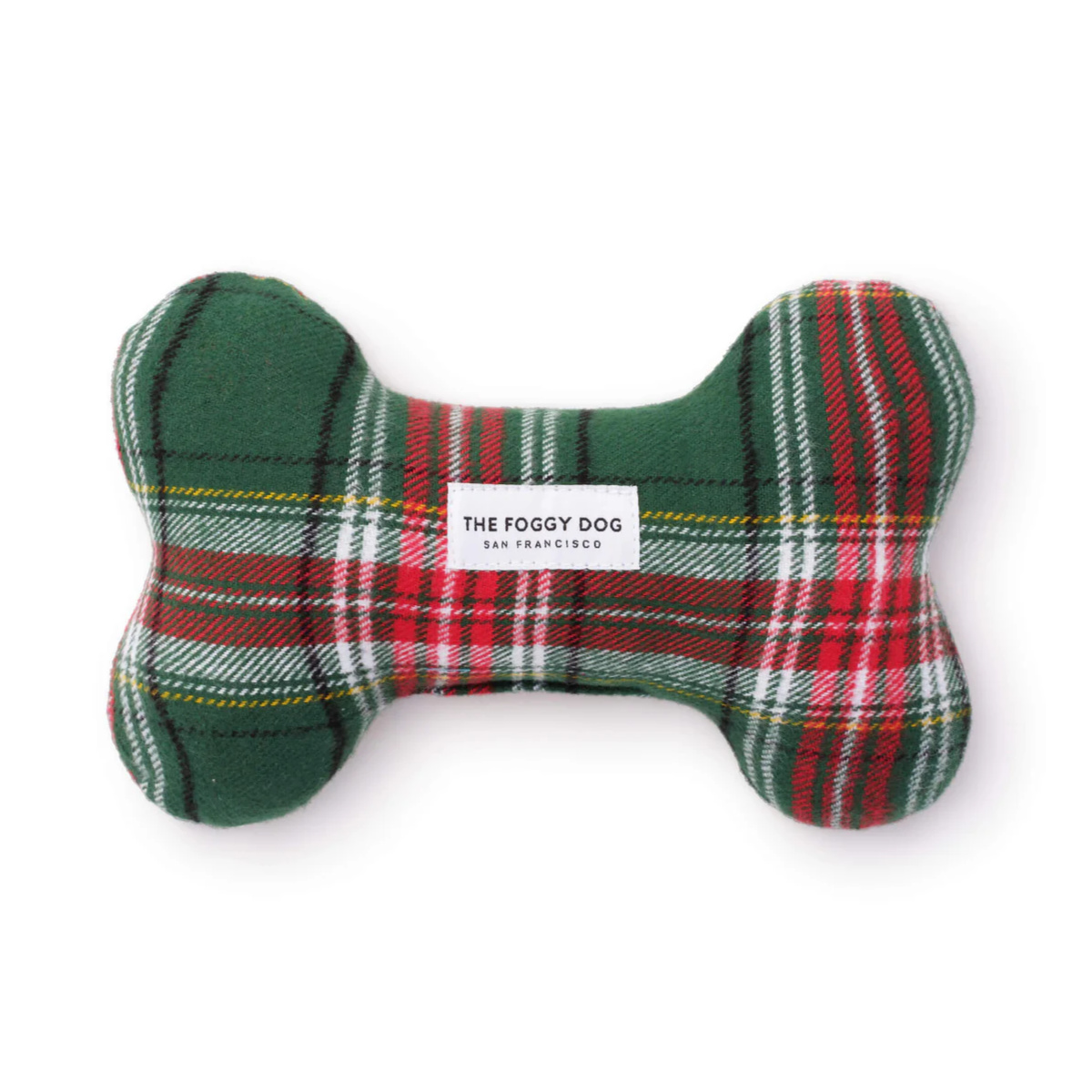 The Foggy Dog Holly Jolly Green Plaid Bone